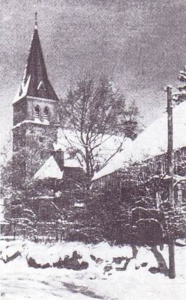 Beschreibung: Nantikow Kirche im Winter